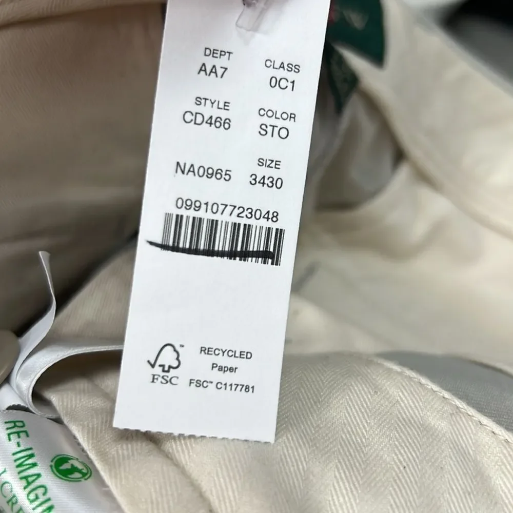 J. Crew cd466 Stone Broken-in Straight Chino Pants  NWT